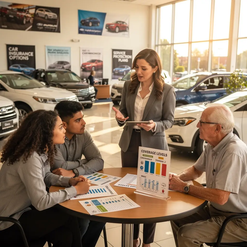 Zadowolony kierowca korzystający z usługi zastępczego samochodu po awarii.