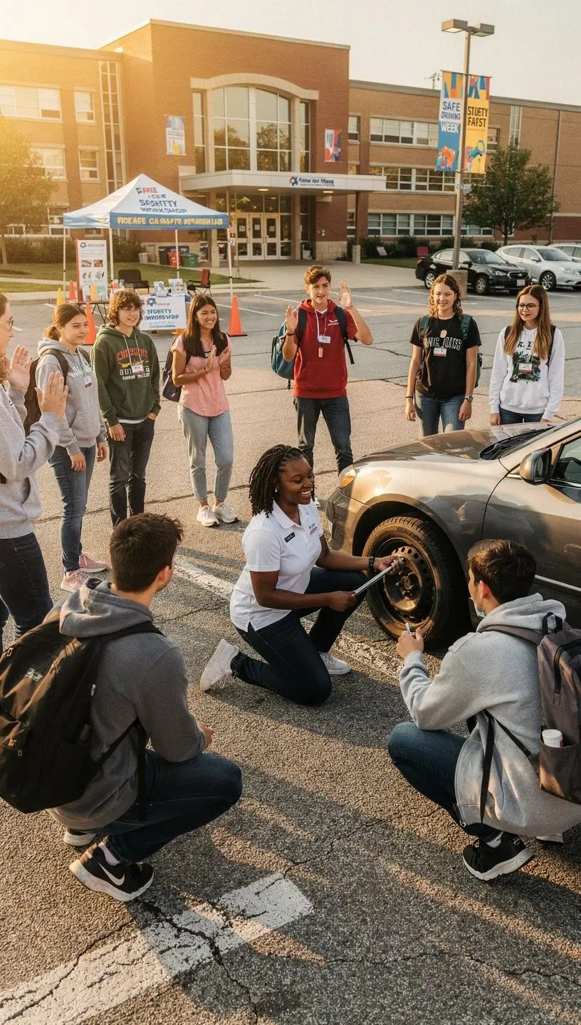 Holowanie samochodu przez profesjonalny serwis na poboczu drogi.